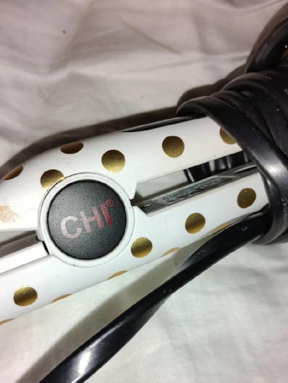 Chi Straightener Iron with Gold Polka Dots